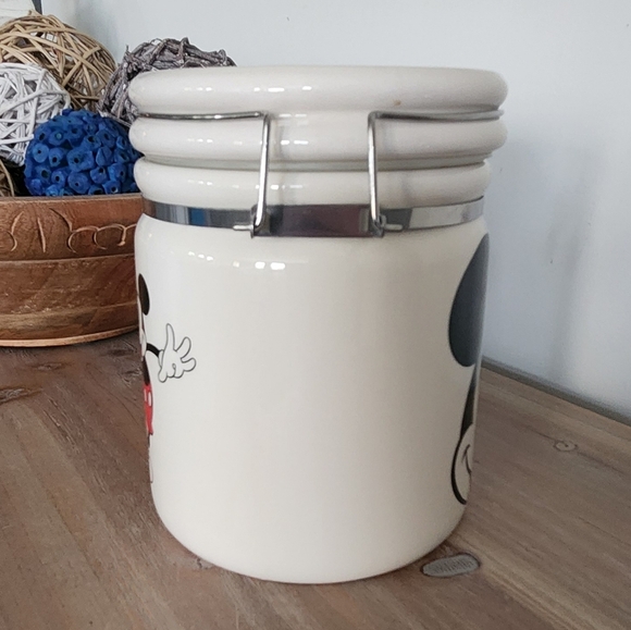 🐭 Disney Mickey Mouse Ceramic Canister – Storage Jar, Classic Design, Clean Con - Picture 2 of 14